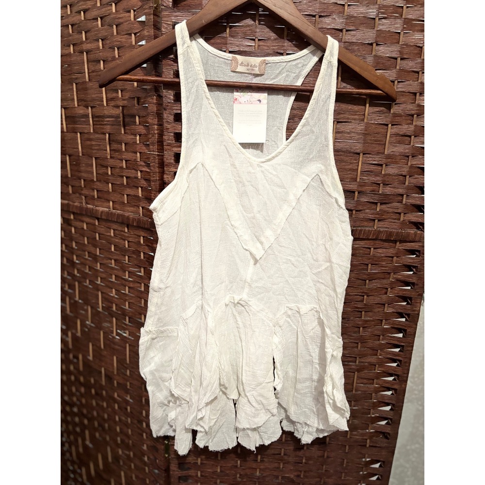 Altard State Top XS Ruffle‎ Flowy Sleeveless Casual ToGauzy Boho Festival
